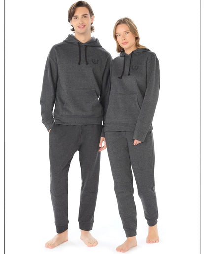 Feyza Light Gray Cotton Blend Pyjama Set